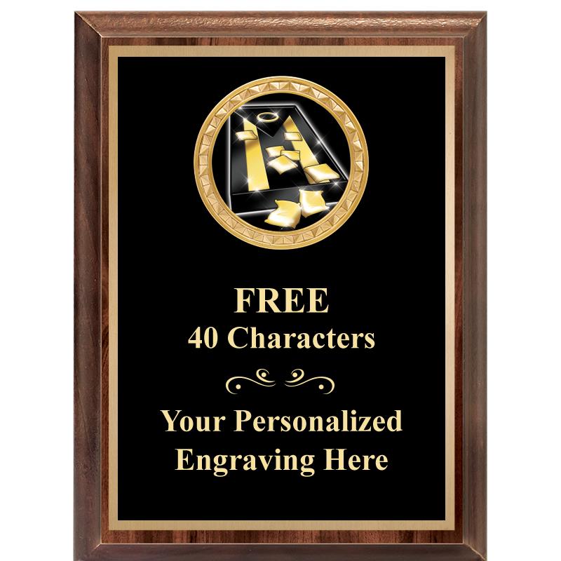 6X8 WOOD EXECUTIVE INSERT PLAQ