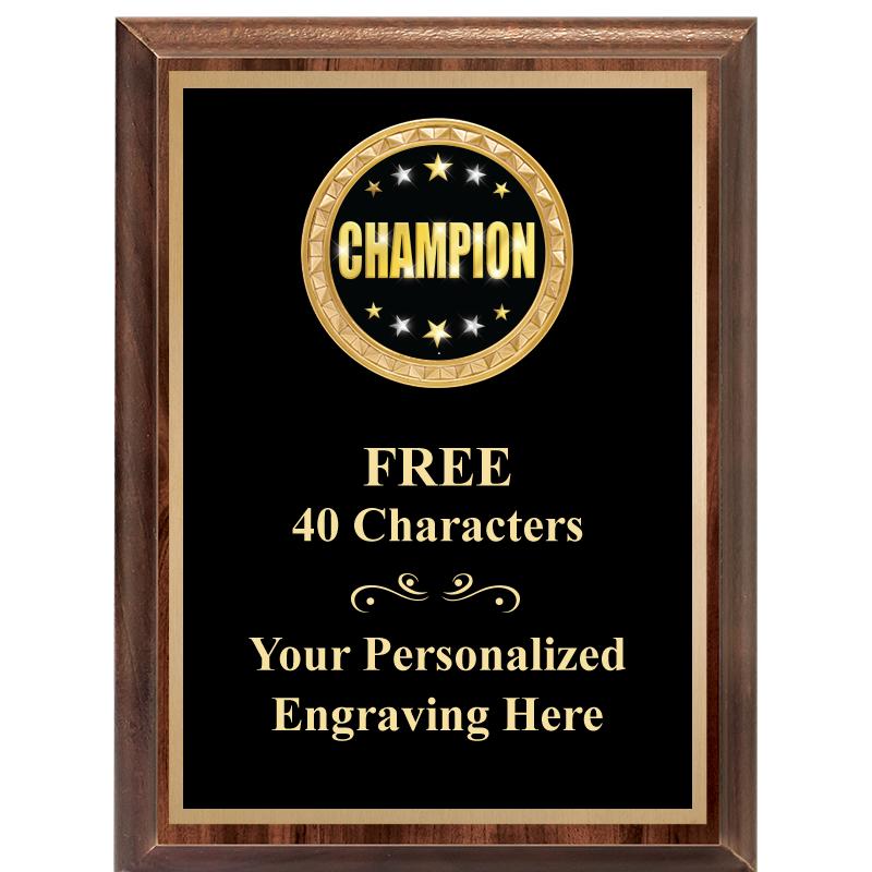 6X8 WOOD EXECUTIVE INSERT PLAQ