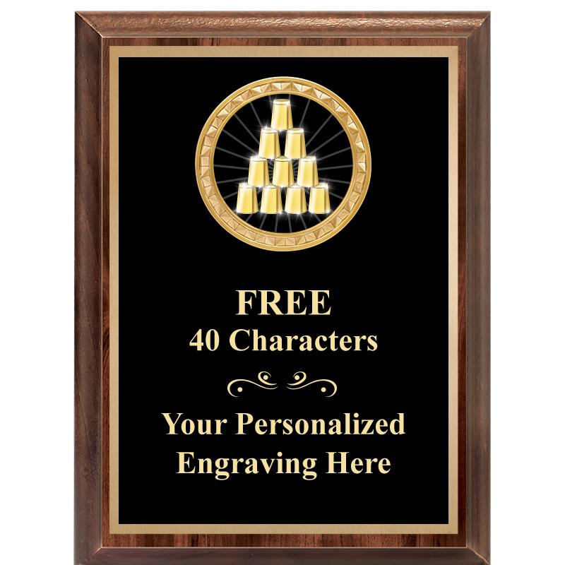 6X8 WOOD EXECUTIVE INSERT PLAQ