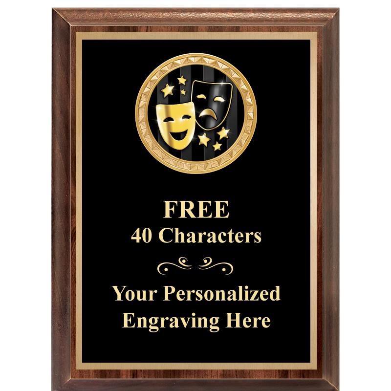 6X8 WOOD EXECUTIVE INSERT PLAQ