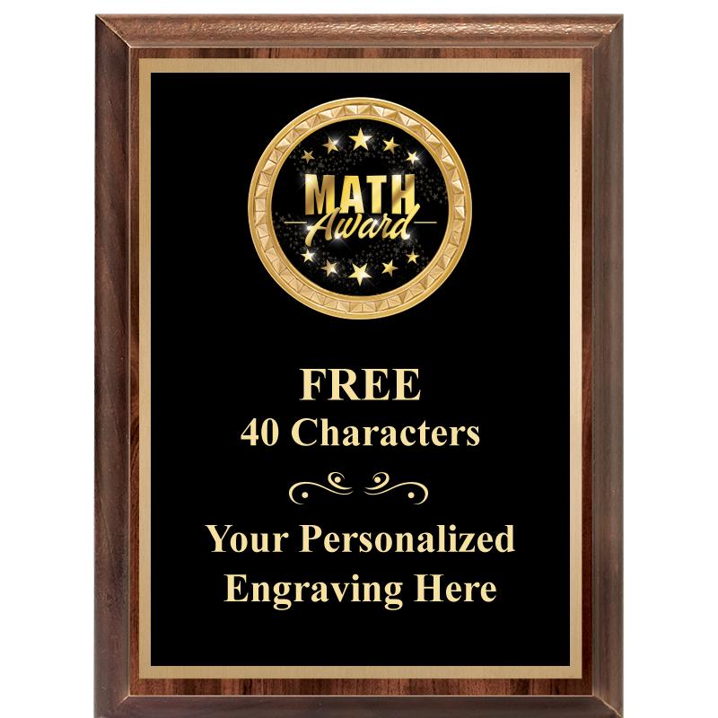 6X8 WOOD EXECUTIVE INSERT PLAQ