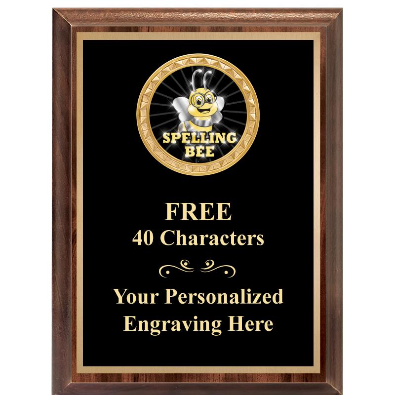 6X8 WOOD EXECUTIVE INSERT PLAQ