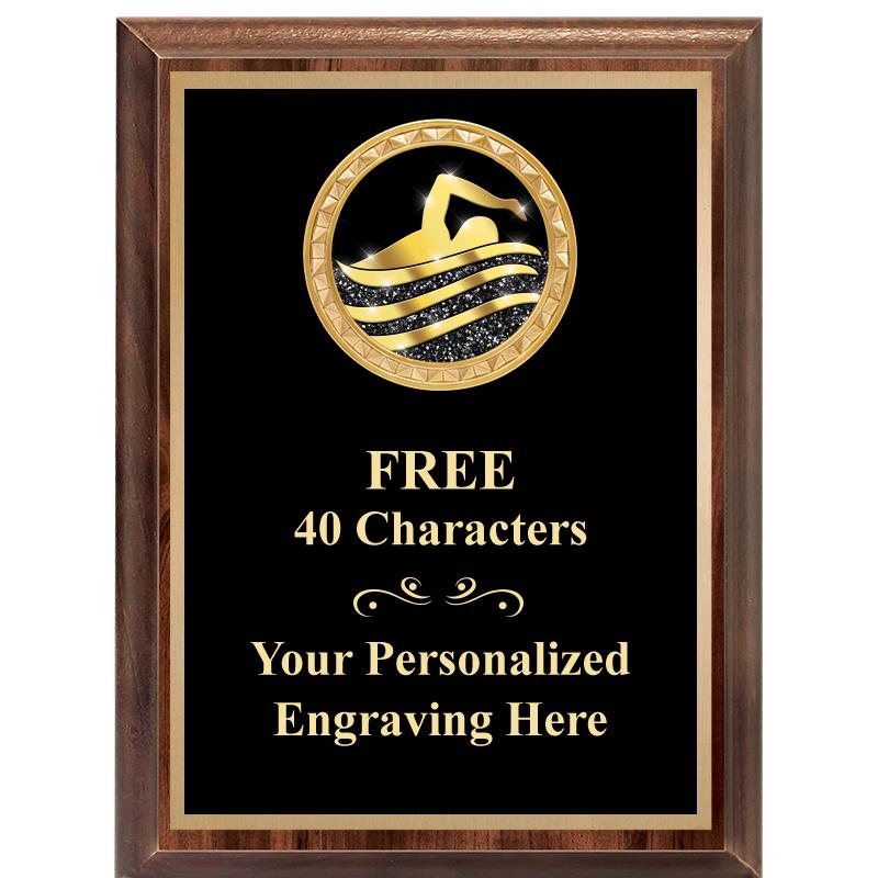 6X8 WOOD EXECUTIVE INSERT PLAQ