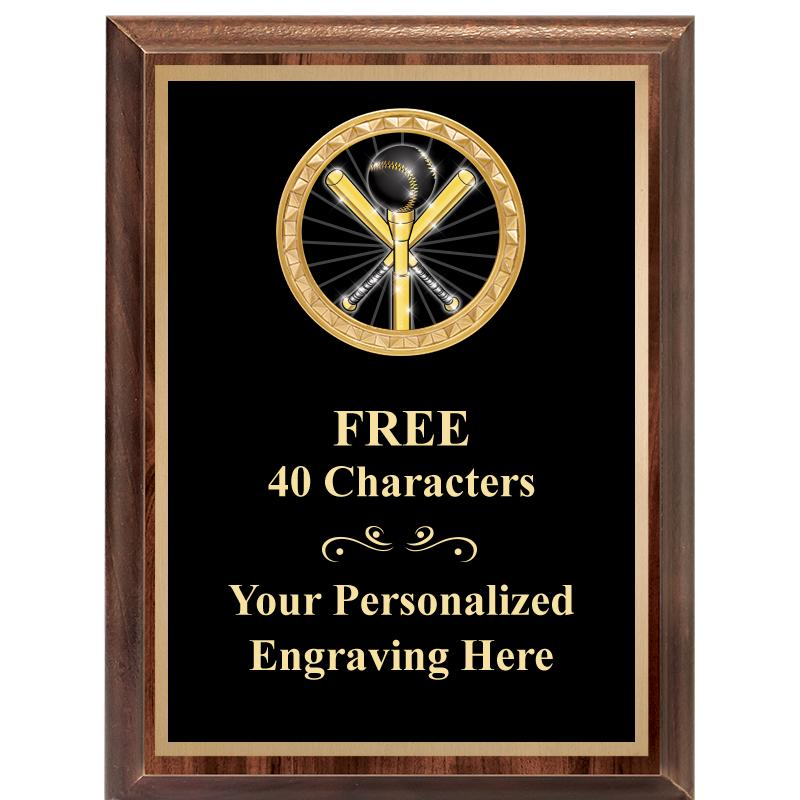 6X8 WOOD EXECUTIVE INSERT PLAQ