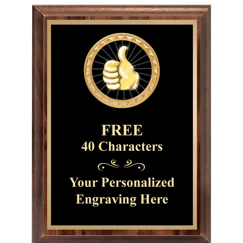 6X8 WOOD EXECUTIVE INSERT PLAQ