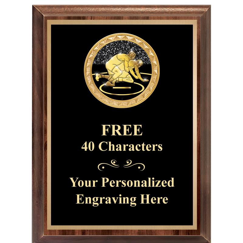 6X8 WOOD EXECUTIVE INSERT PLAQ