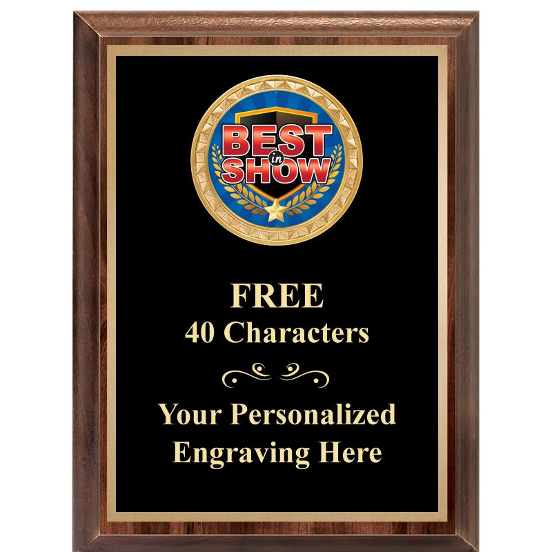 6X8 WOOD EXECUTIVE INSERT PLAQ