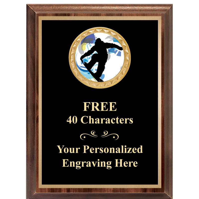 6X8 WOOD EXECUTIVE INSERT PLAQ