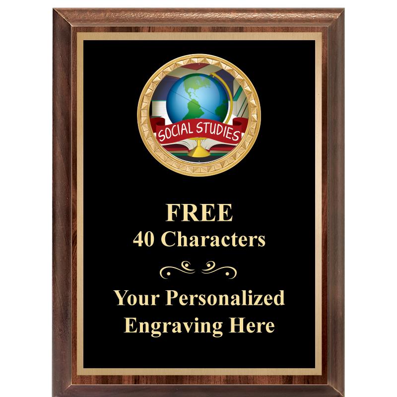 6X8 WOOD EXECUTIVE INSERT PLAQ