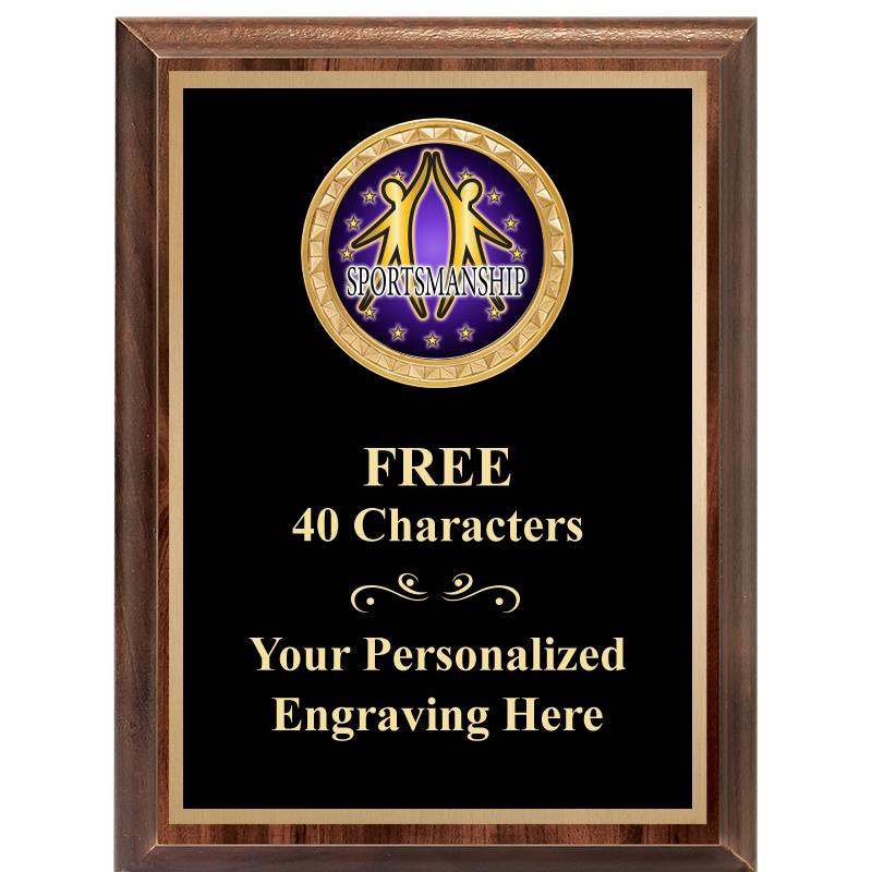 6X8 WOOD EXECUTIVE INSERT PLAQ