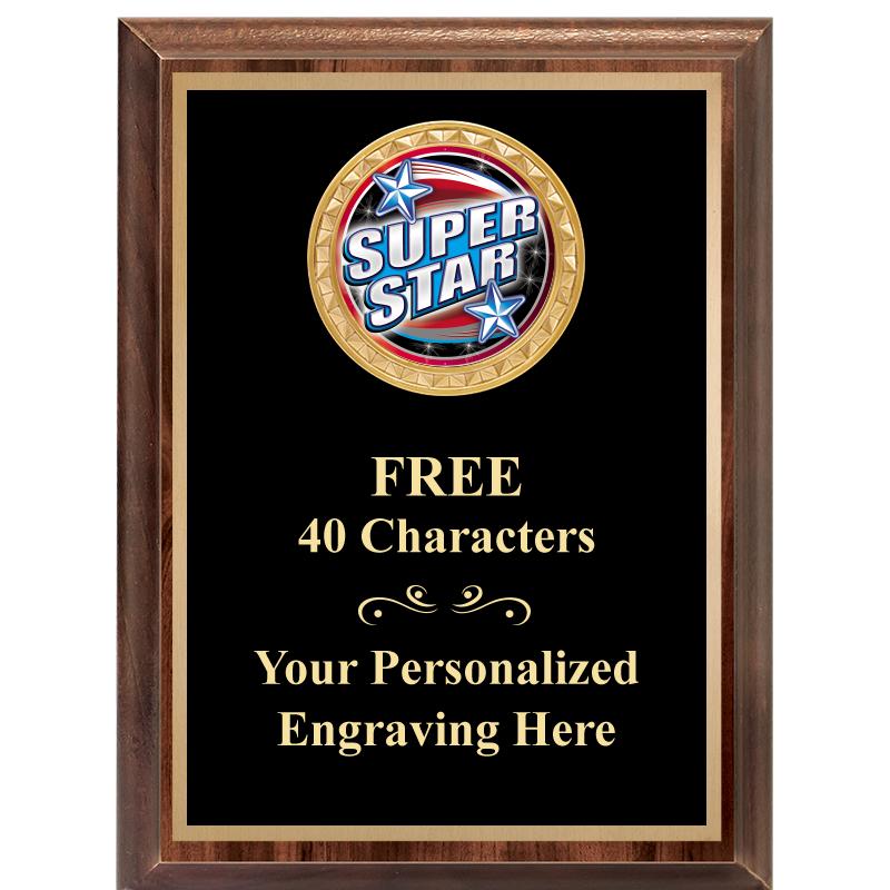 6X8 WOOD EXECUTIVE INSERT PLAQ