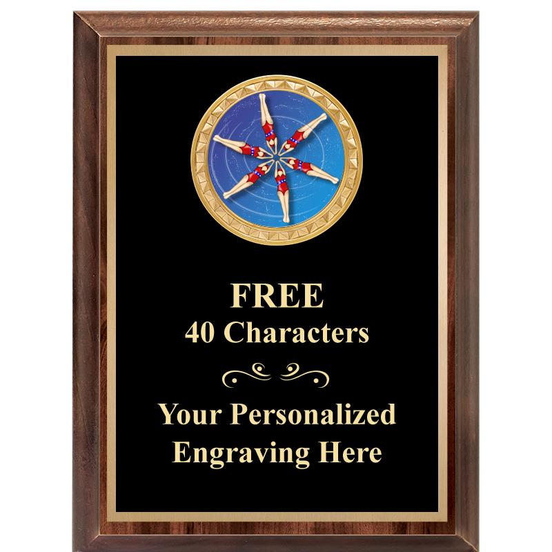 6X8 WOOD EXECUTIVE INSERT PLAQ