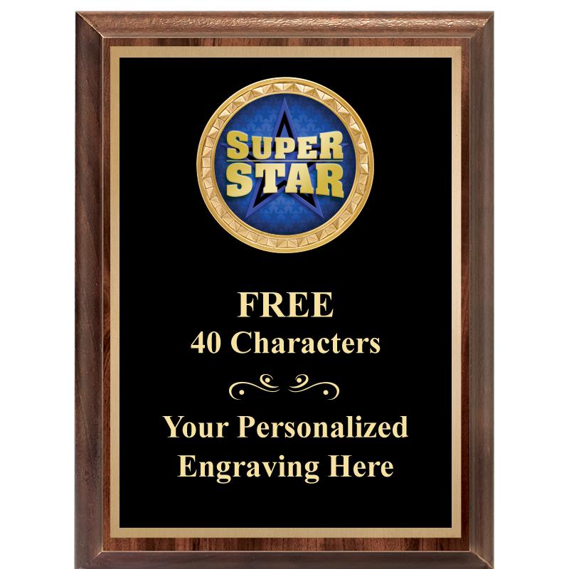 6X8 WOOD EXECUTIVE INSERT PLAQ