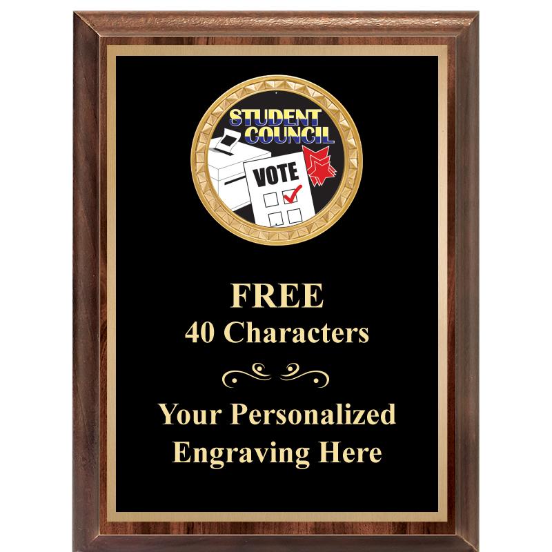 6X8 WOOD EXECUTIVE INSERT PLAQ