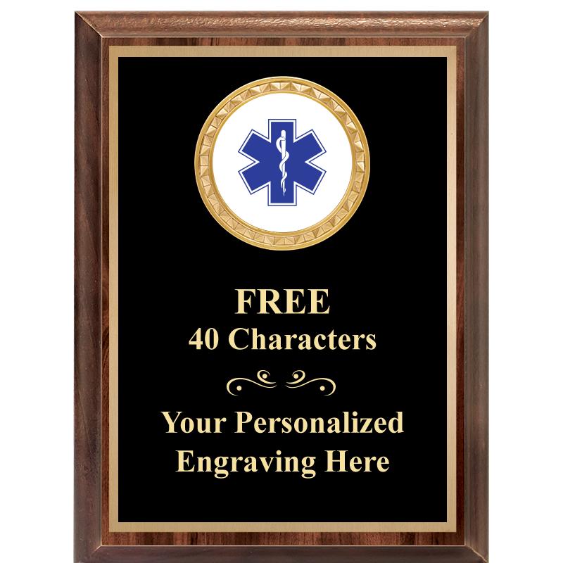 6X8 WOOD EXECUTIVE INSERT PLAQ