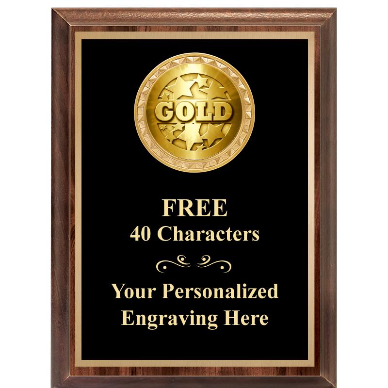 6X8 WOOD EXECUTIVE INSERT PLAQ