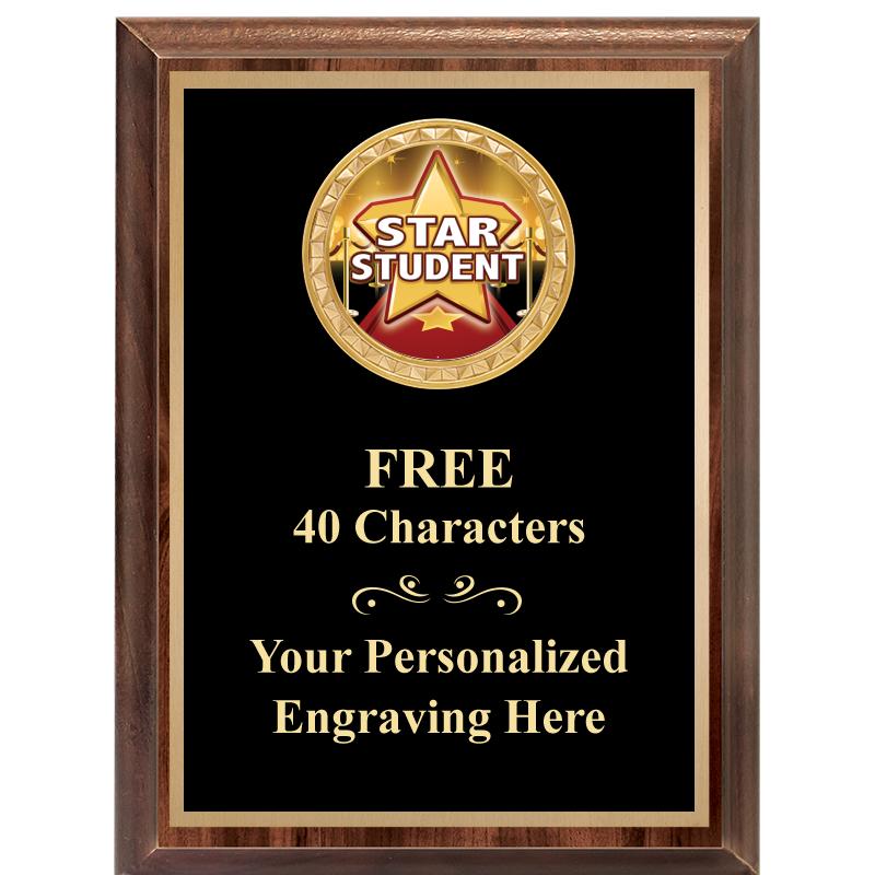6X8 WOOD EXECUTIVE INSERT PLAQ