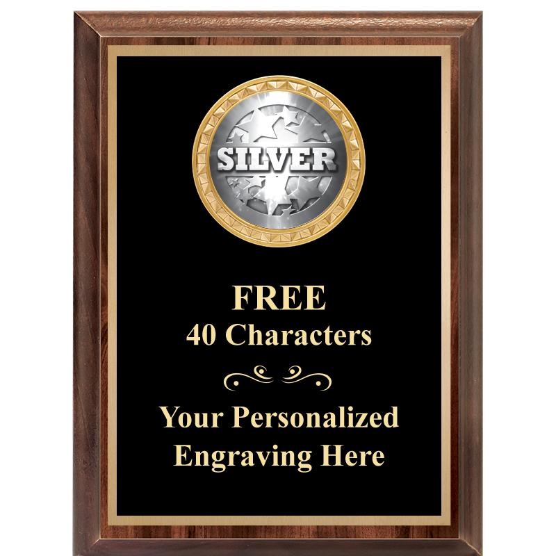 6X8 WOOD EXECUTIVE INSERT PLAQ