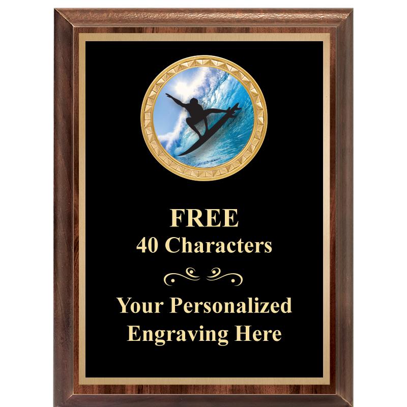 6X8 WOOD EXECUTIVE INSERT PLAQ