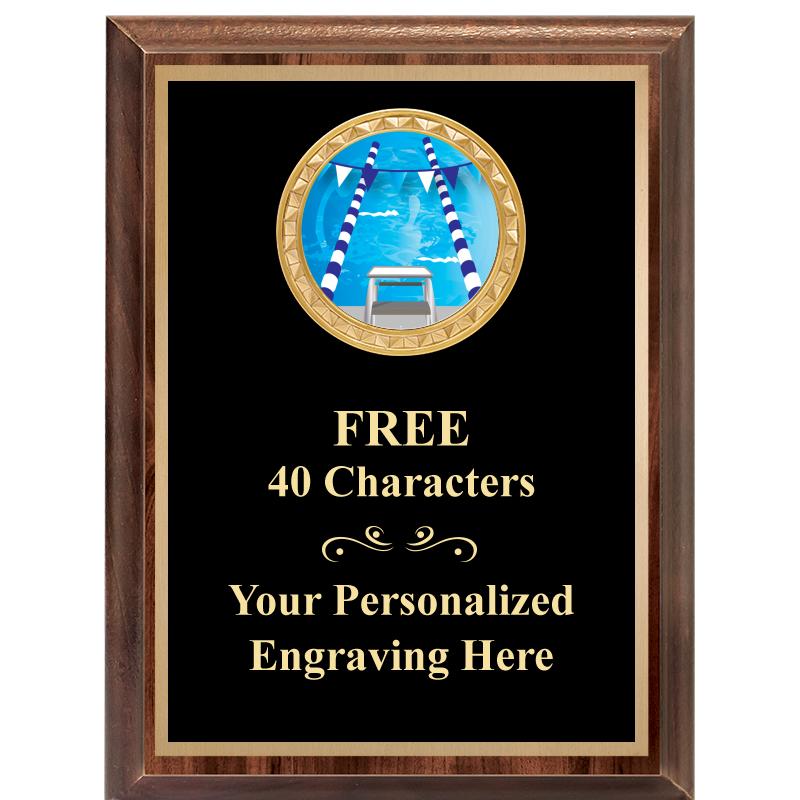 6X8 WOOD EXECUTIVE INSERT PLAQ