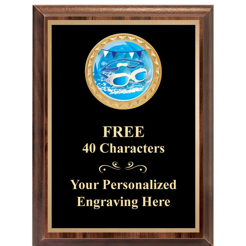 6X8 WOOD EXECUTIVE INSERT PLAQ