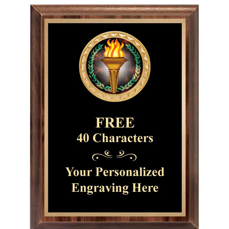 6X8 WOOD EXECUTIVE INSERT PLAQ