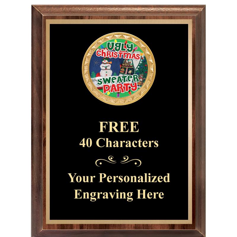 6X8 WOOD EXECUTIVE INSERT PLAQ