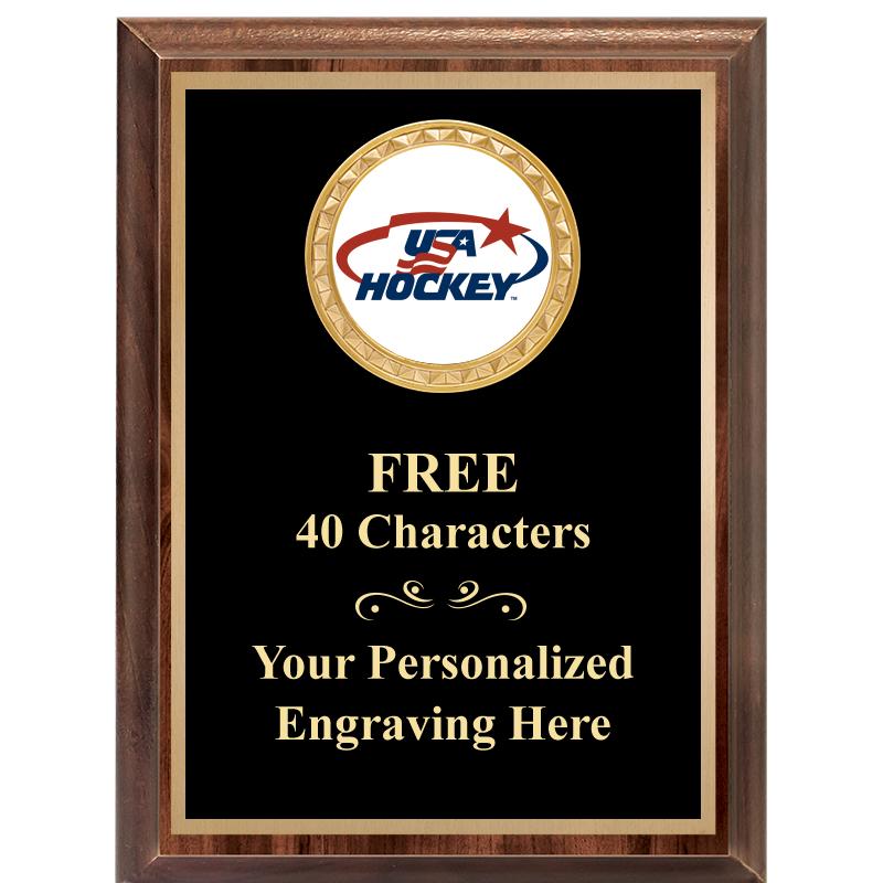 6X8 WOOD EXECUTIVE INSERT PLAQ