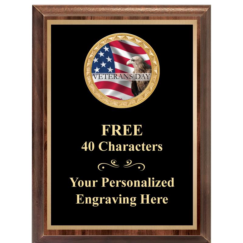 6X8 WOOD EXECUTIVE INSERT PLAQ