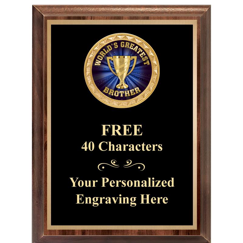 6X8 WOOD EXECUTIVE INSERT PLAQ