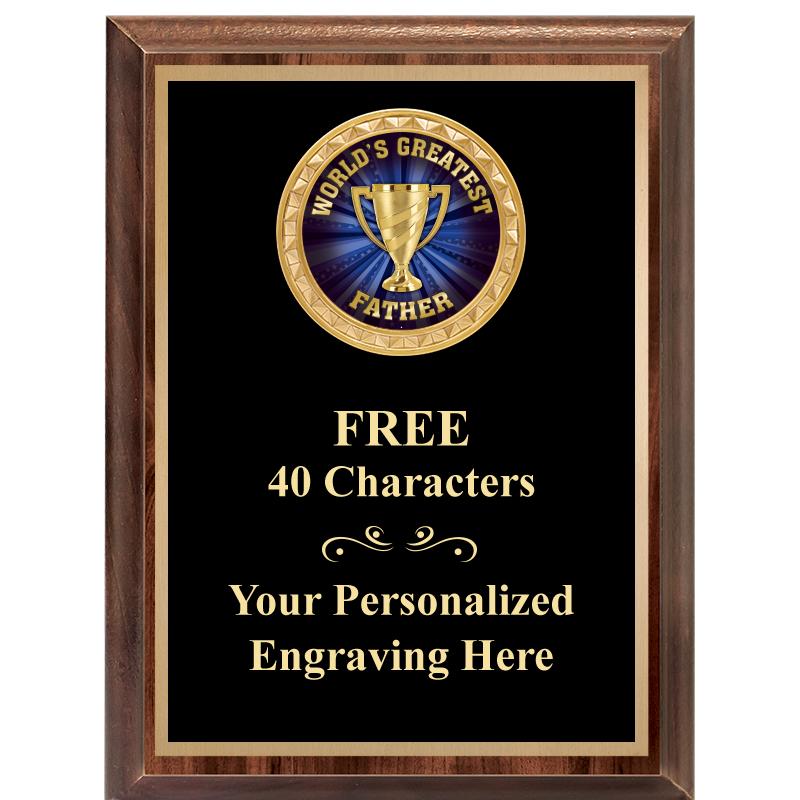 6X8 WOOD EXECUTIVE INSERT PLAQ