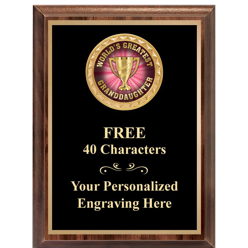 6X8 WOOD EXECUTIVE INSERT PLAQ