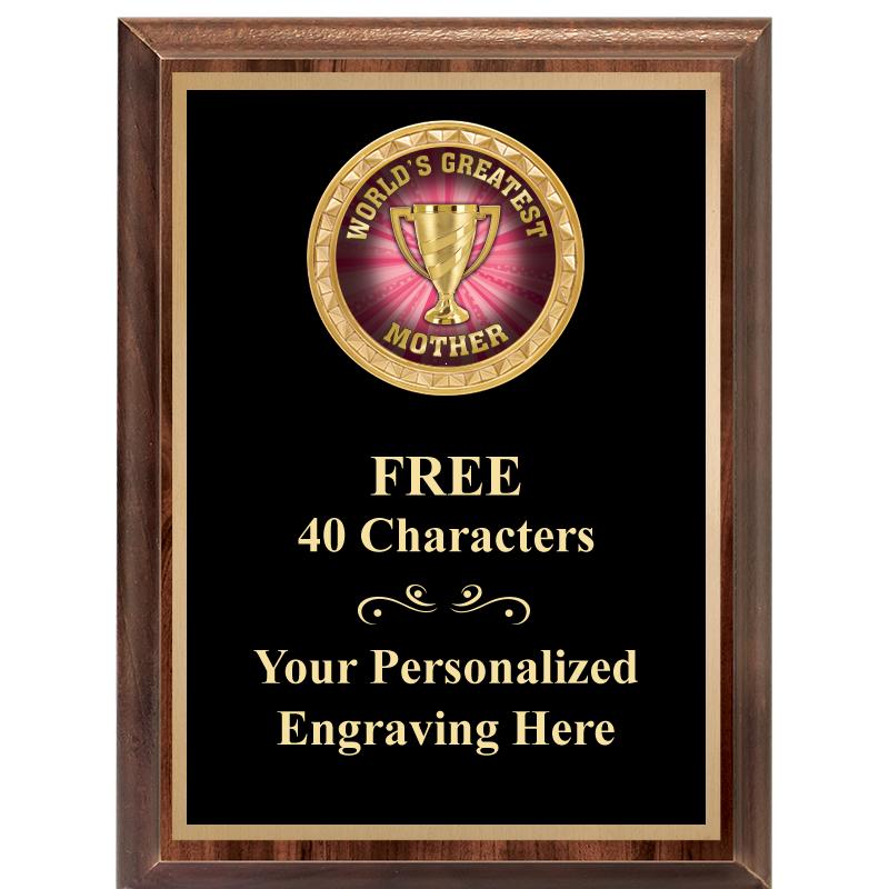 6X8 WOOD EXECUTIVE INSERT PLAQ