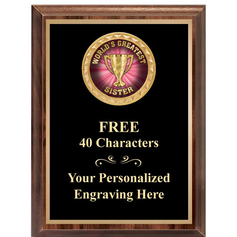 6X8 WOOD EXECUTIVE INSERT PLAQ