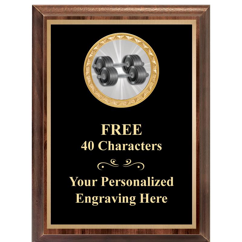 6X8 WOOD EXECUTIVE INSERT PLAQ