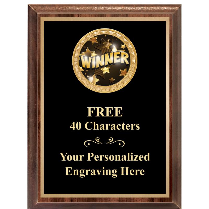 6X8 WOOD EXECUTIVE INSERT PLAQ