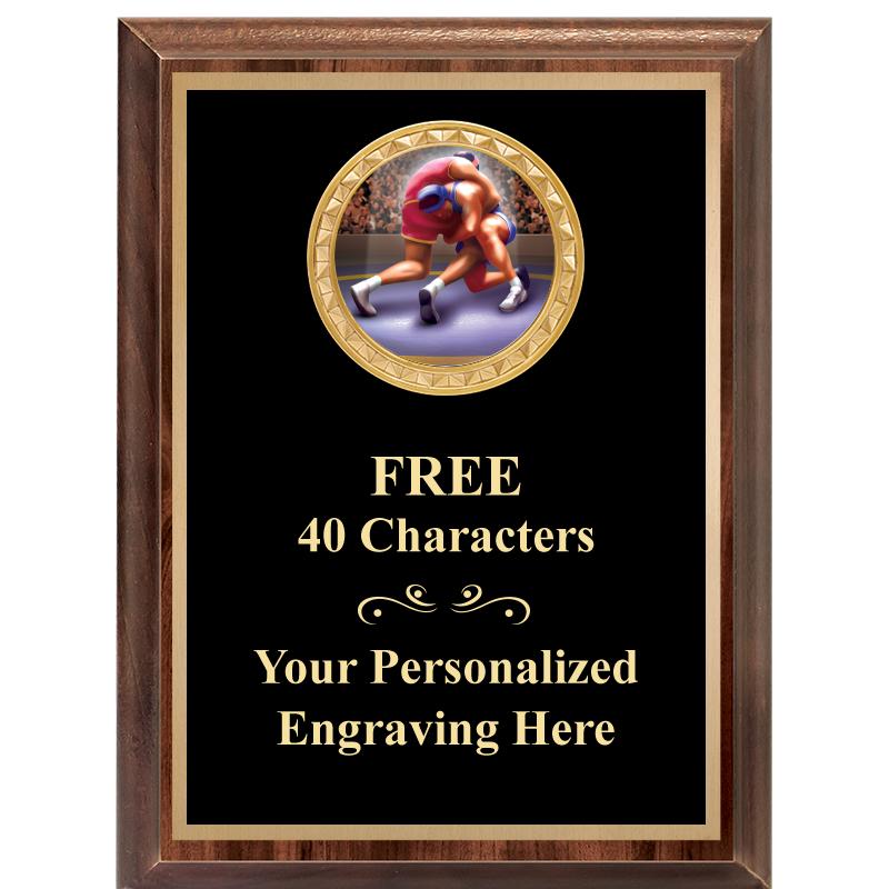 6X8 WOOD EXECUTIVE INSERT PLAQ