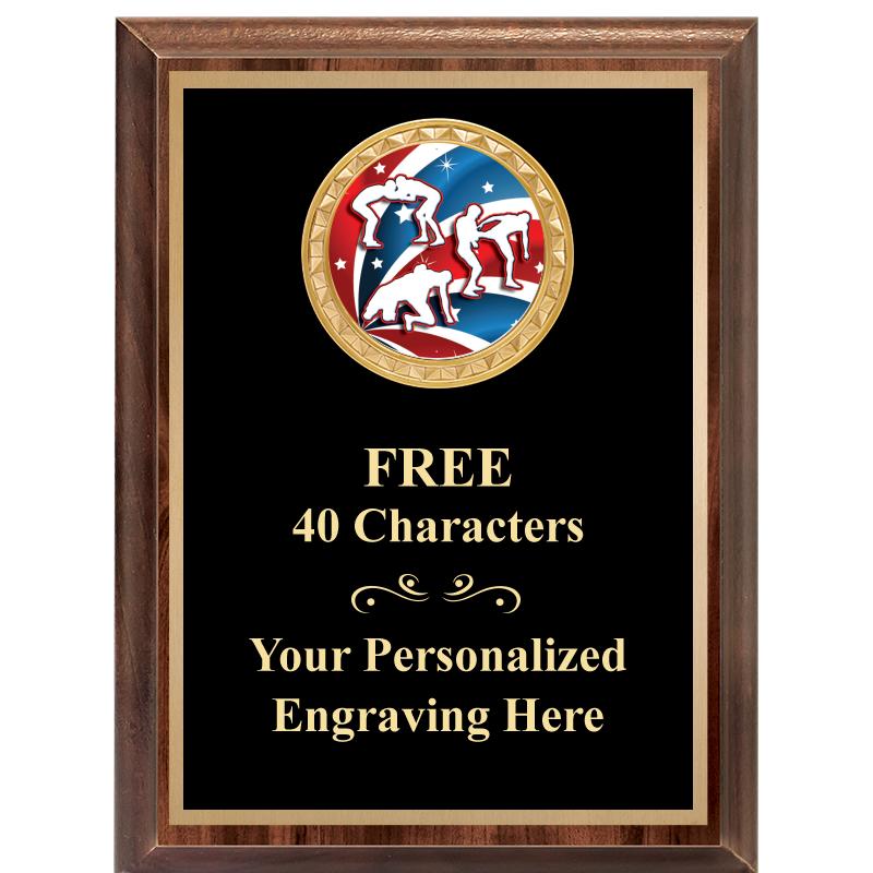 6X8 WOOD EXECUTIVE INSERT PLAQ