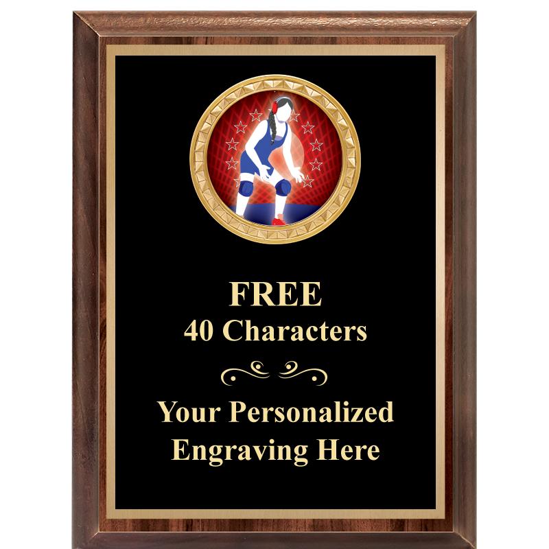 6X8 WOOD EXECUTIVE INSERT PLAQ