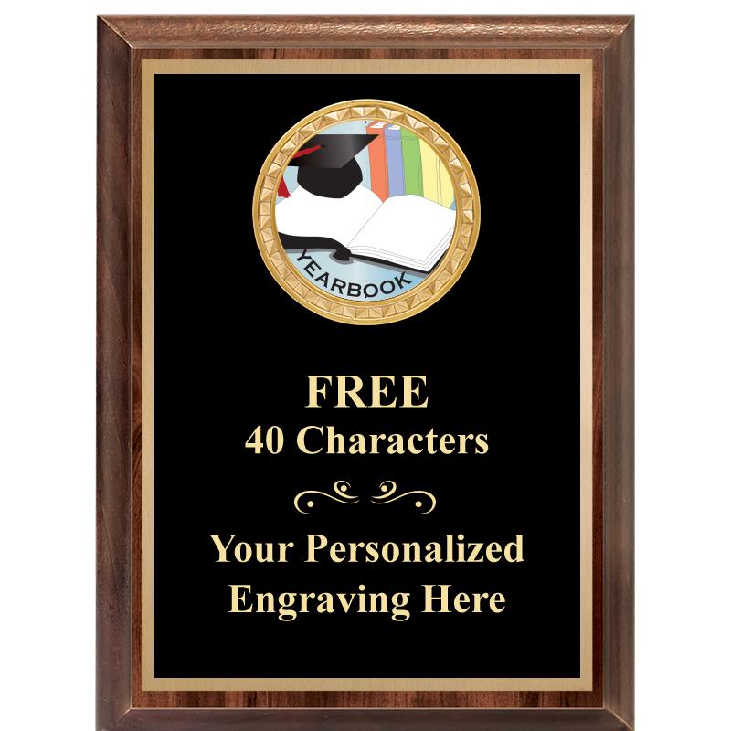 6X8 WOOD EXECUTIVE INSERT PLAQ