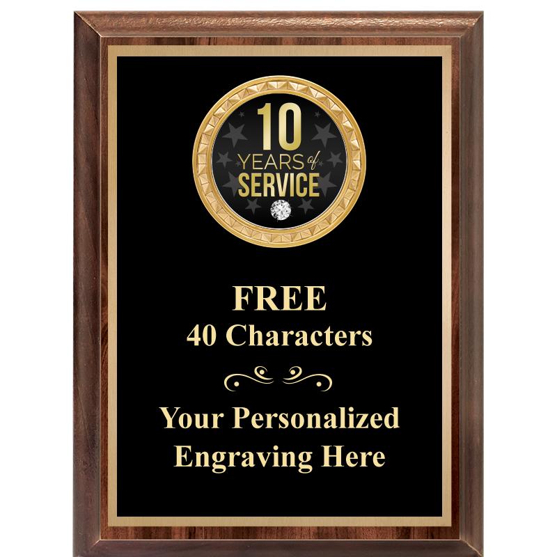 6X8 WOOD EXECUTIVE INSERT PLAQ