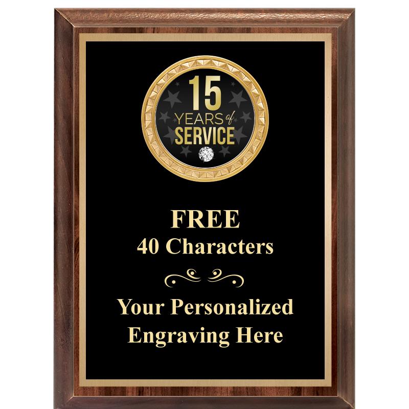 6X8 WOOD EXECUTIVE INSERT PLAQ