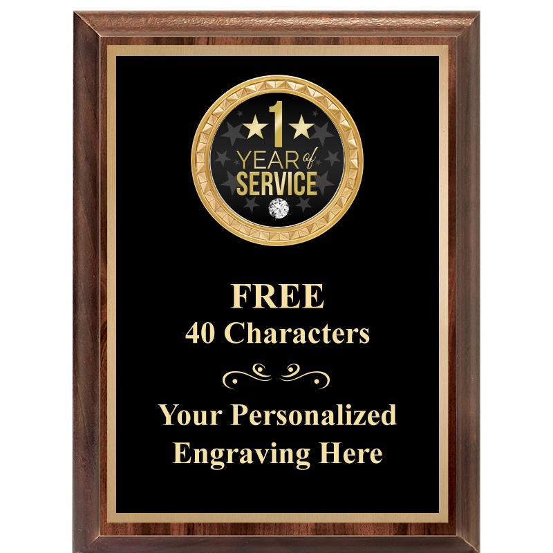 6X8 WOOD EXECUTIVE INSERT PLAQ