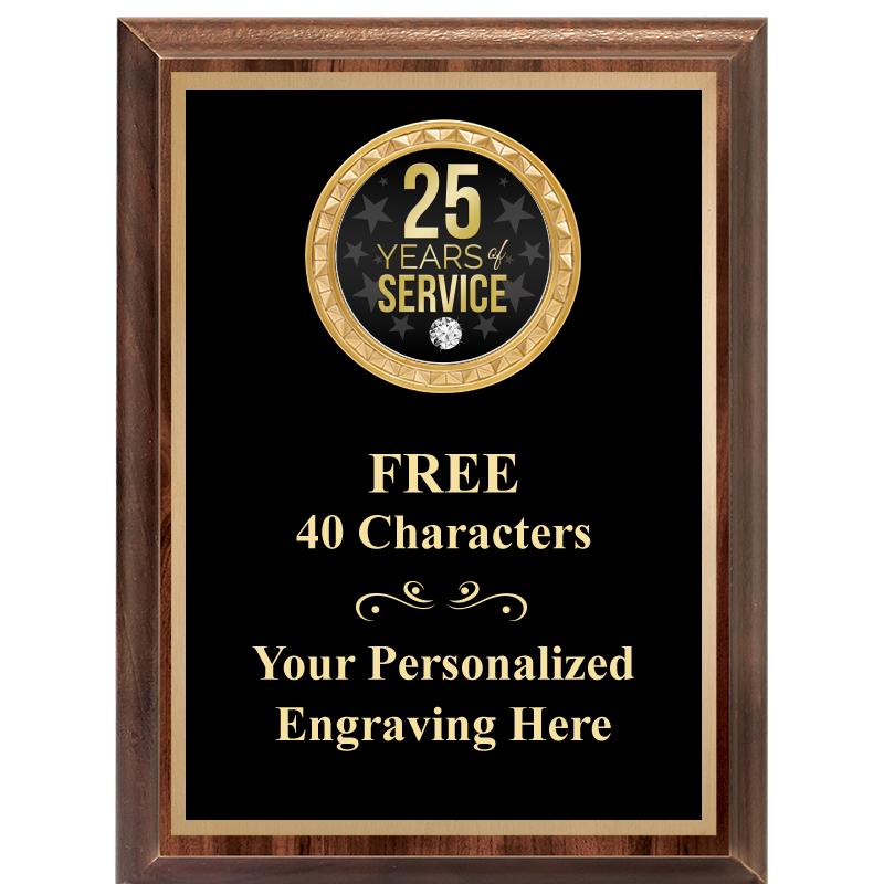 6X8 WOOD EXECUTIVE INSERT PLAQ