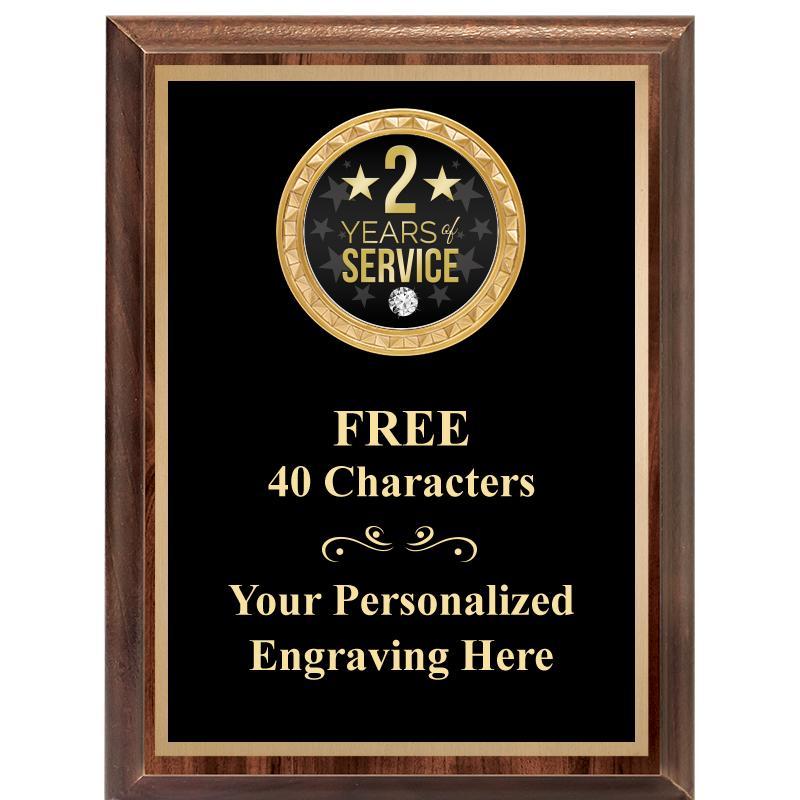 6X8 WOOD EXECUTIVE INSERT PLAQ