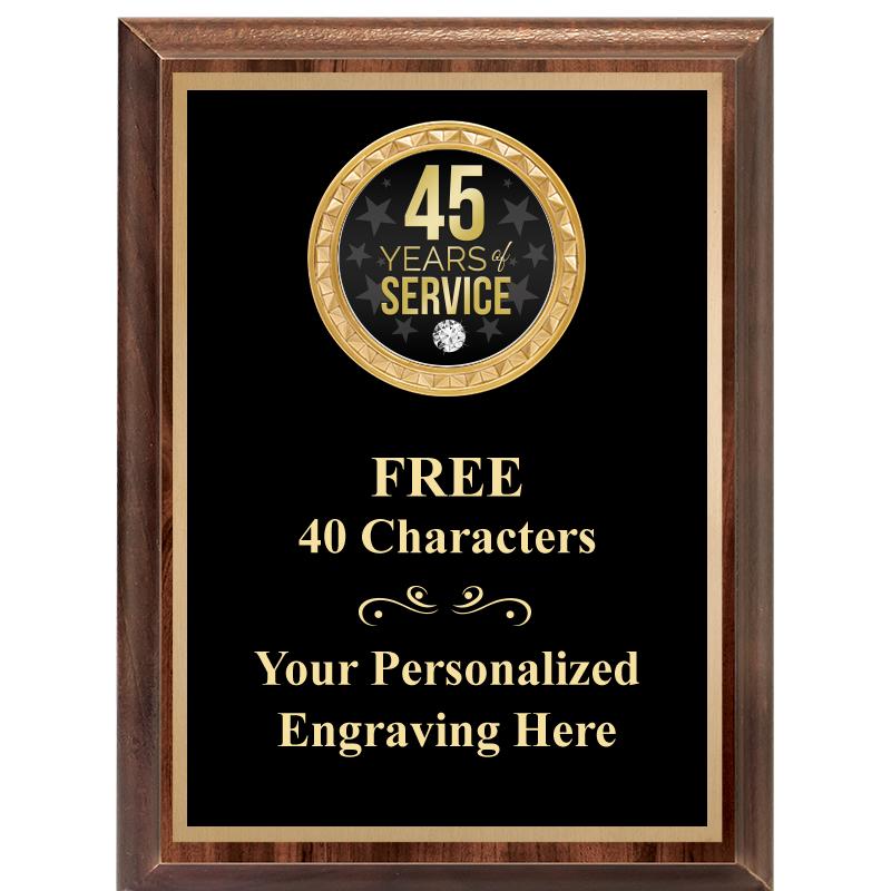 6X8 WOOD EXECUTIVE INSERT PLAQ