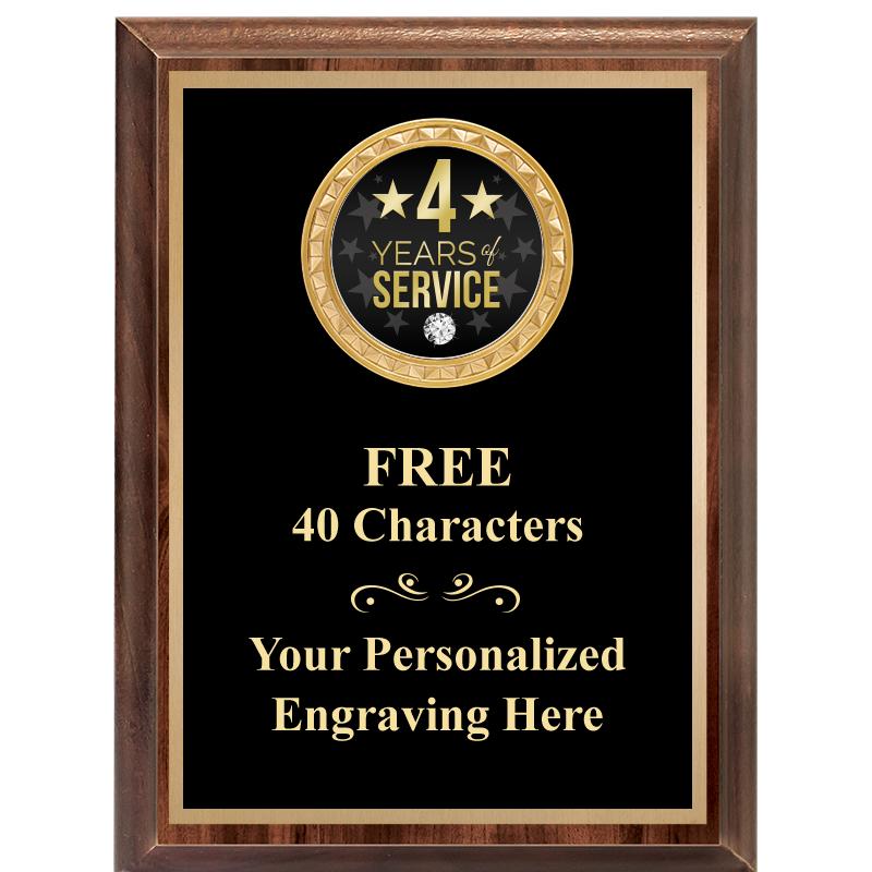 6X8 WOOD EXECUTIVE INSERT PLAQ