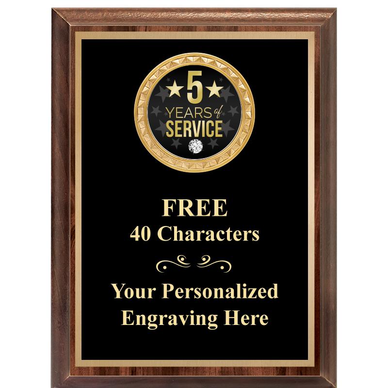 6X8 WOOD EXECUTIVE INSERT PLAQ