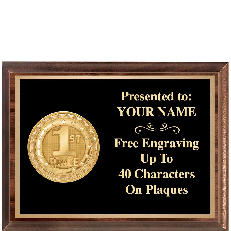 8X6 WOOD EXECUTIVE INSERT PLQ