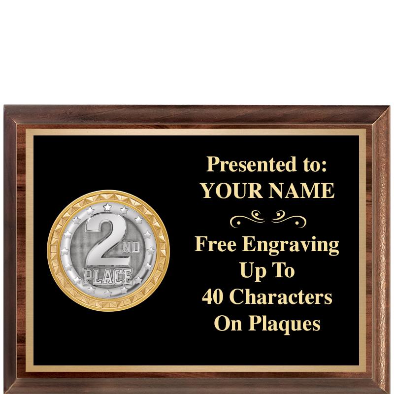 8X6 WOOD EXECUTIVE INSERT PLQ